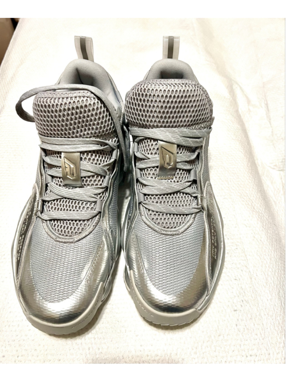 Adidas Dame 7 EXTPLY Silver Metallic Basketball Shoes Men Size 8/Women size 9